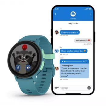 Garmin Bounce 2 GPS Wi-Fi LTE Kinderuhr Türkis