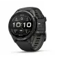 Garmin fēnix 9 Pro – inReach, 43mm, Carbon Gray DLC Titanium mit Black/Pebble Grey Silikonarmband