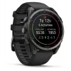 Garmin fenix 9 – 47mm, Carbon Grey DLC Titanium mit schwarzem Silikonarmband