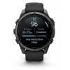 Garmin fenix 9 – 47mm, Carbon Grey DLC Titanium mit schwarzem Silikonarmband
