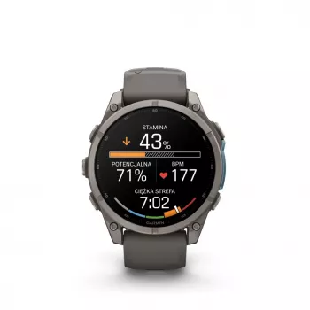 Garmin Fenix 9 – 47mm Titan mit Pebble Grey Silikonarmband