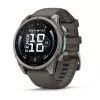 Garmin Fenix 9 – 47mm Titan mit Pebble Grey Silikonarmband