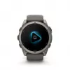 Garmin fenix 9 – 51 mm, Titan mit Pebble Grey Silikonarmband 010-04763-01