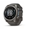 Garmin fenix 9 – 51 mm, Titan mit Pebble Grey Silikonarmband 010-04763-01