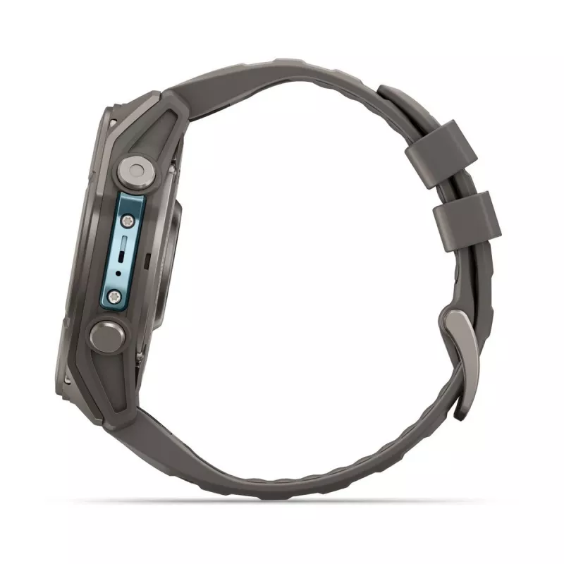 Garmin fenix 9 – 51 mm, Titan mit Pebble Grey Silikonarmband 010-04763-01