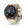 Garmin Fenix 9 Pro – inReach, 43mm Autumn Gold Titanium mit Cream/French Grey Silikonarmband
