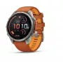 Garmin Fenix 9 Pro – inReach, 47 mm Titan mit Autumn Orange/Spark Orange Silikonarmband