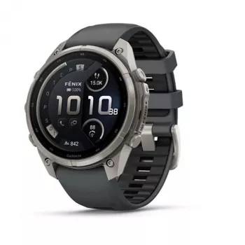 Garmin fenix 9 Pro – inReach, 47mm Titan mit Graphit/Schwarzem Silikonarmband