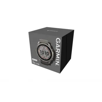 Garmin Fenix 9 Pro – inReach, Solar, 51mm Titan mit kieselgrauem Silikonarmband