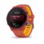 Garmin Forerunner 170 Music GPS-Laufuhr, Berry-Gehäuse mit rot-pinkem/mangofarbenem Armband
