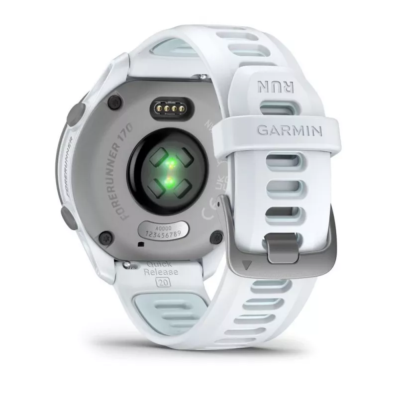 Garmin Forerunner 170 Music, Whitestone mit Whitestone/Cloud Blue Armband