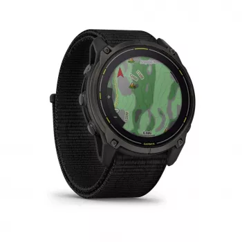 Garmin Enduro 3 GPS-Smartwatch, 51 mm, Sapphire Solar, Carbon Gray DLC Titanium, Black UltraFit Nylon Armband