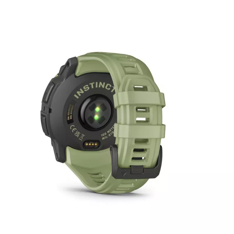 Garmin Instinct 3 50mm AMOLED Fern Green Smartwatch mit fern green Silikonarmband
