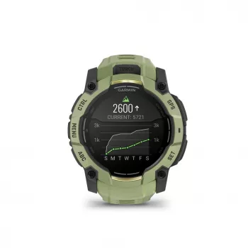 Garmin Instinct 3 50mm AMOLED Fern Green Smartwatch mit fern green Silikonarmband