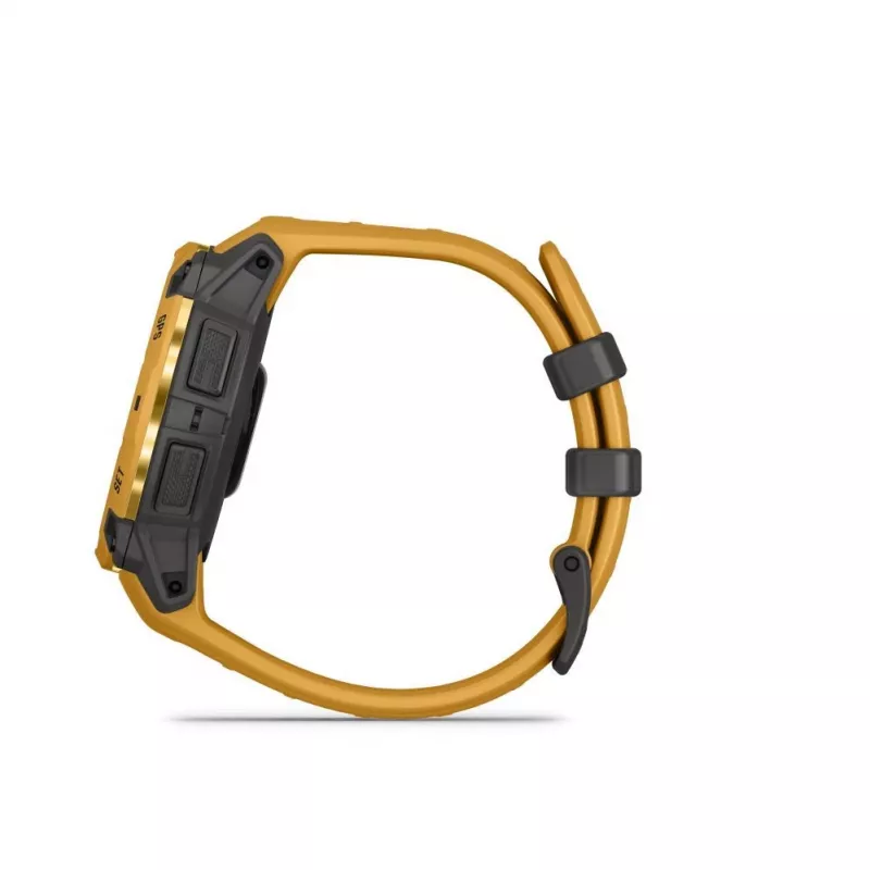 Garmin Instinct 3 Solar 45mm GPS Smartwatch Sunburst mit Sunburst/Grau Armband