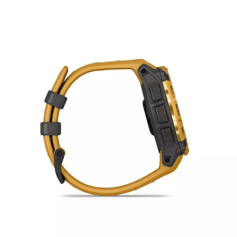 Garmin Instinct 3 Solar 45mm GPS Smartwatch Sunburst mit Sunburst/Grau Armband