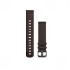 Garmin Quick Release Bands (20 mm) Dunkelbraunes Leder, silberne Hardware