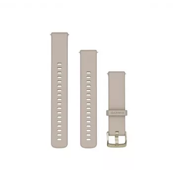 Garmin Quick Release Uhrenarmband (18 mm) Französisches Grau mit hellgoldener Schließe