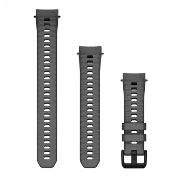 Garmin QuickFit 20 mm Silikon-Armband in Anthrazit für Instinct E 40 mm und kompatible Modelle