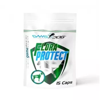 GDO GAME DOG Flora Protect Probiotikum für Hunde und Katzen, 15 Kapseln, unterstützt die Darmflora, mikroverkapselte Probiotika, 1 Milliarde KBE pro Kapsel, mit Präbiotika und Buttersäure
