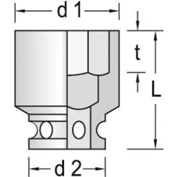 GEDORE 3/4 inch Antrieb 30 mm Sechskant-Schlagschrauber-Steckschlüssel, 6-Kant, DIN 3129 6282550