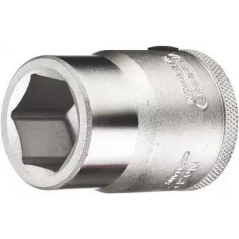 GEDORE 3/4 Zoll Antrieb 30 mm Sechskant-Steckschlüssel, 6-Kant, DIN 3124, ISO 2725-1, Mattverchromt 6270700