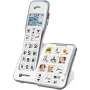 Geemarc AmpliDECT 595 Photo Schnurloses Seniorentelefon mit Anrufbeantworter, Fototasten, hintergrundbeleuchtetem Display, Weiß