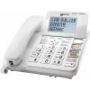 Geemarc CL595 Schnurgebundenes Seniorentelefon mit Anrufbeantworter, Freisprecheinrichtung, optischer Rufanzeige, Hörgerätekompatibel, Notfall-Pendant, Weiß