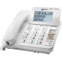 Geemarc CL595 Schnurgebundenes Seniorentelefon mit Anrufbeantworter, Freisprecheinrichtung, optischer Rufanzeige, Hörgerätekompatibel, Notfall-Pendant, Weiß