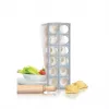 GEFU 3-teiliges Ravioli-Set mit Brett, Ausstecher und Nudelholz, formt 24 quadratische Ravioli 60x60 mm, Weiß/Silber