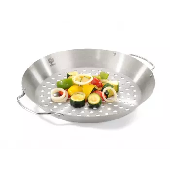 GEFU 89156 Hähnchenbräter aus Edelstahl mit Aromabehälter, 18 cm Standfläche, Silber