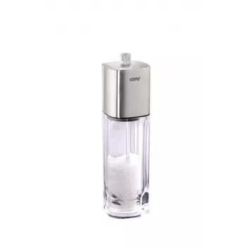 GEFU DUETO Flotte Lotte, Edelstahl, 2,5 L, 3 Scheiben (2/3/5 mm), manuell, Silber/Transparent