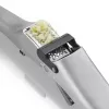 GEFU GARLICO Knoblauchpresse, Edelstahl-Knoblauchpresse mit integriertem Reinigungsstift, ergonomischer Griff, spülmaschinenfest, silber