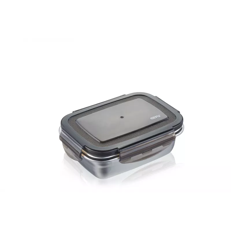 GEFU Preppo Gewürzdosen-Set, 3 Stück, Edelstahl & Glas, je 100 ml, luftdicht, stapelbar, Silber/Transparent