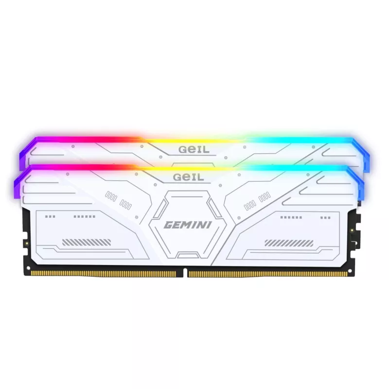 Geil Gemini RGB 64GB Kit (2x32GB) 6000MHz DDR5 Desktop-Gaming-Arbeitsspeicher - Weiß