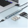 Gembird 7-Port USB 3.2 Gen 2 Hub - 6x USB-A 2.0 + 1x USB-A 3.2, Silber