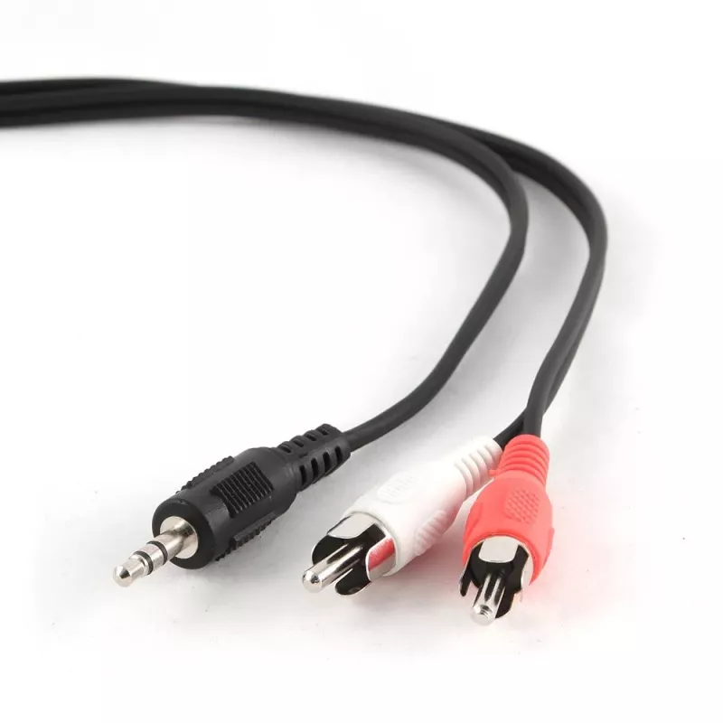 Gembird CCA-458-5M Audiokabel 3,5mm Klinke auf 2x RCA Stecker-Stecker 5m