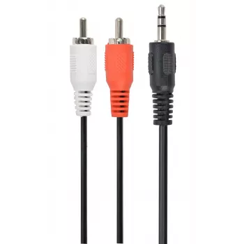 Gembird CCA-458-5M Audiokabel 3,5mm Klinke auf 2x RCA Stecker-Stecker 5m