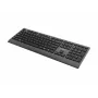 Gembird KB-MCH-06 Slim Kabelgebundene Multimedia-Tastatur mit Type-C-Adapter, US-Layout, Schwarz