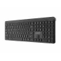Gembird KB-WPS-03-CYRL Dual-Mode Slim Wireless Keyboard (2.4G + BT), Russisches/Kyrillisches Layout, Schwarz