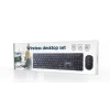 GEMBIRD KBS-WCH-04-RU Kabelloses Tastatur- und Maus-Set, Russisches Layout, Schwarz