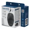 Gembird MUSW2-6B-01 Dual-Mode-Funkmaus, 2,4 GHz + Bluetooth 5.0, 1600 DPI, 6 Tasten, Schwarz