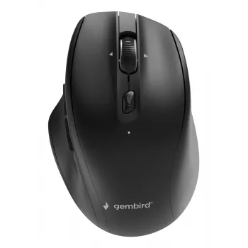 Gembird MUSW2-6B-02 Dual-Mode Funkmaus (2.4G + BT), 2400 DPI, 6 Tasten, Schwarz