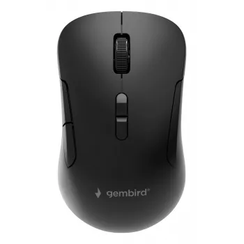Gembird MUSW2-7B-01 Dual-Mode kabellose Maus (2.4G + Bluetooth), 1600 DPI, 7 Tasten, Schwarz