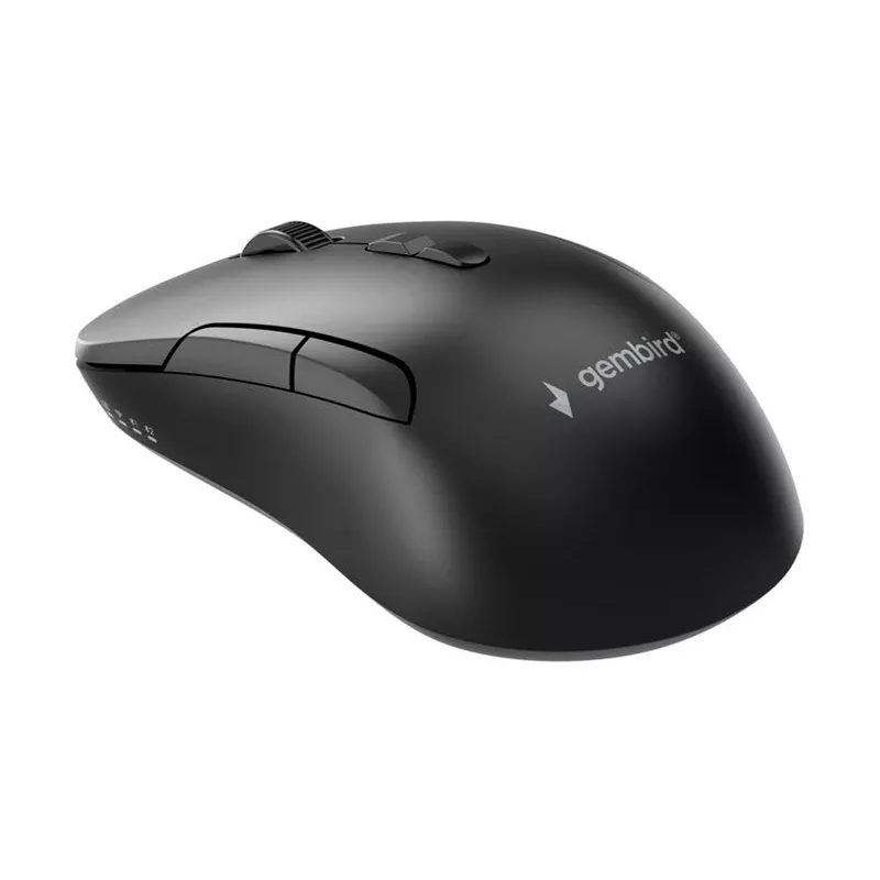 Gembird MUSW2-7B-01 Dual-Mode kabellose Maus (2.4G + Bluetooth), 1600 DPI, 7 Tasten, Schwarz