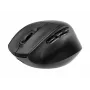 Gembird MUSW3-9B-01 Triple-Mode Kabellose Ergonomische Maus (2,4 GHz + Bluetooth + USB-C), 2400 DPI, 9 Tasten, Schwarz
