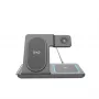 Gembird TA-WPC31A-01-BK 3-in-1 faltbarer kabelloser Ladeständer, 15W, Apple Watch, Schwarz