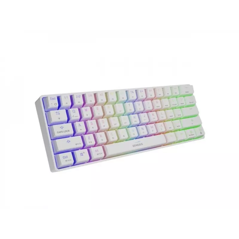 Genesis THOR 660 RGB Gaming Keyboard, US-Layout, Weiß, Wireless/Wired, Gateron Red Switch