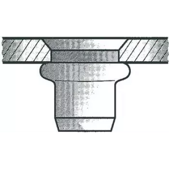 Gesipa Blindnietmutter Aluminium M8x11x20,5 Senkkopf Klemmbereich 4,0-6,5mm (100er Pack) 1455353