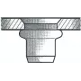 Gesipa Blindnietmutter Aluminium M8x11x20,5 Senkkopf Klemmbereich 4,0-6,5mm (100er Pack) 1455353
